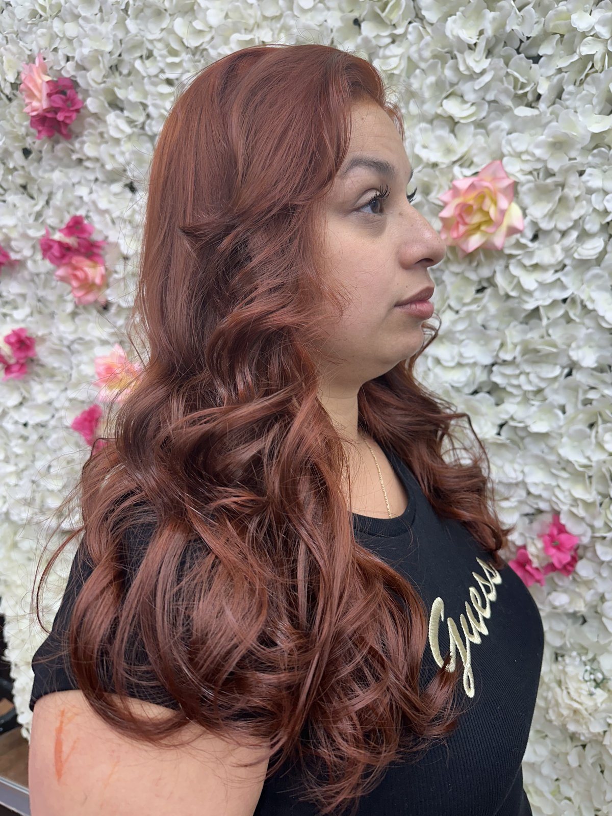 Color cobre rojizo con ondas
